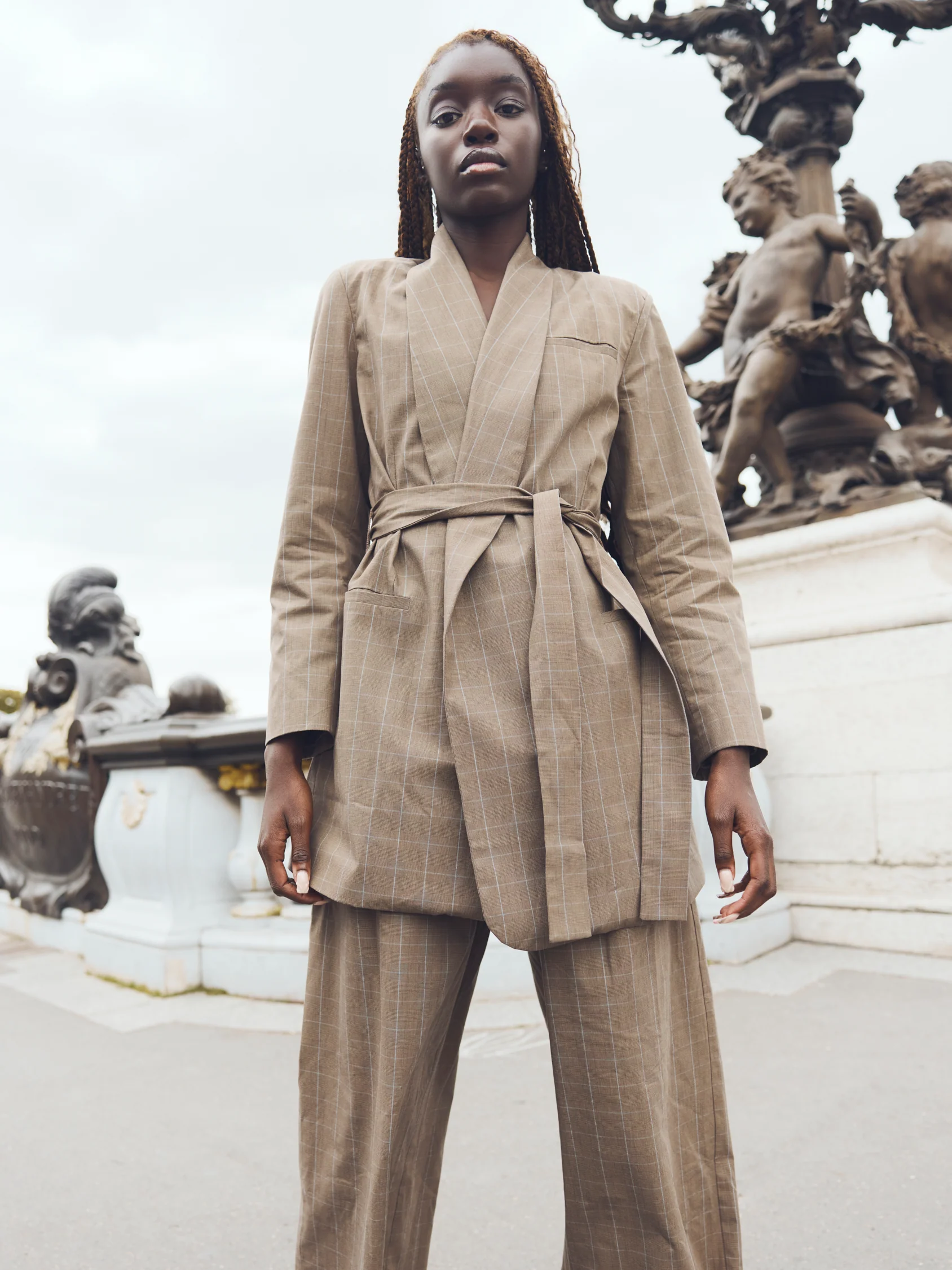 Blazer With Waist Tie - Image 7