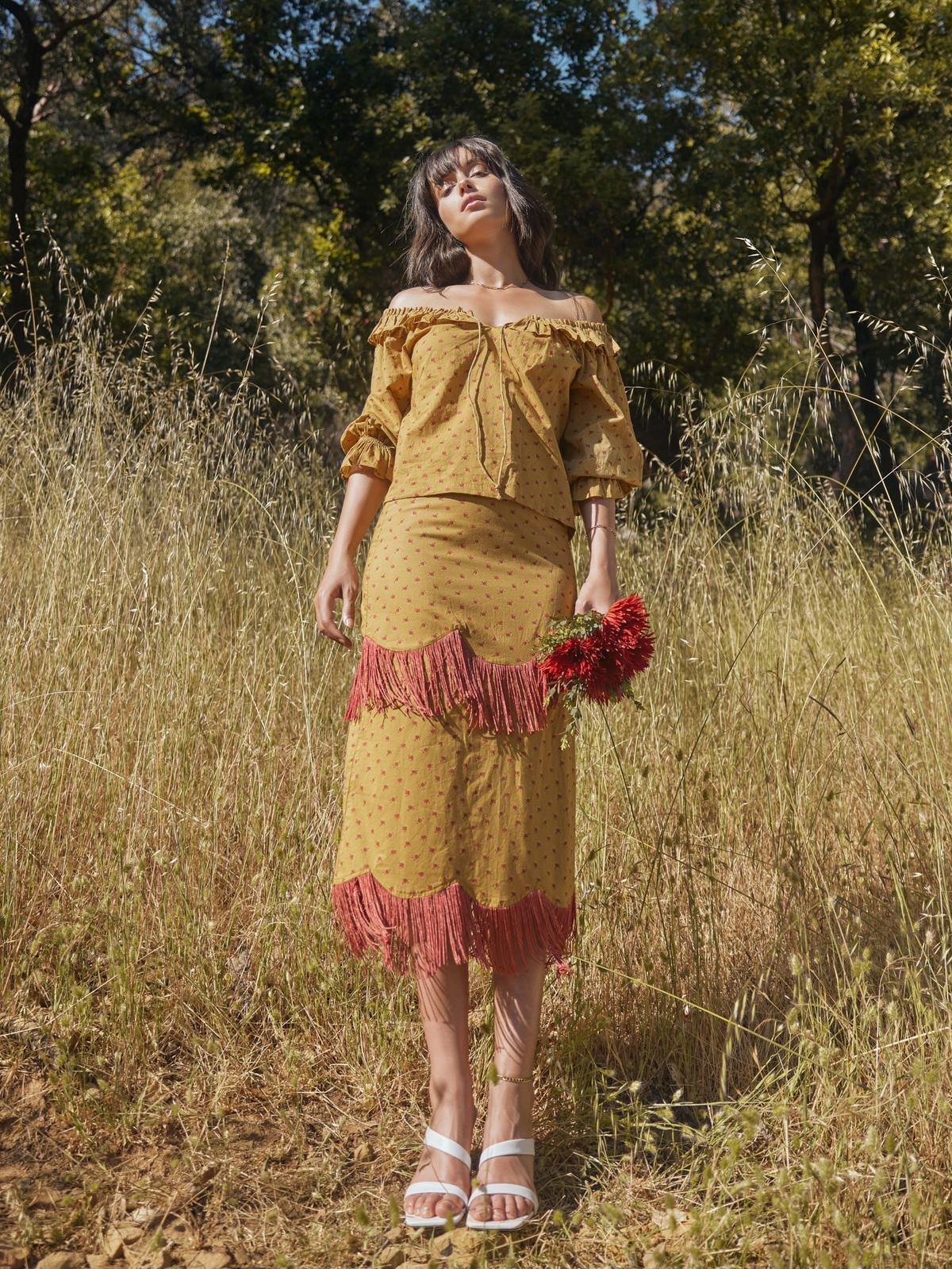 Liliana Peasant Top - Honeycomb/Mini Rose Floral - Image 4