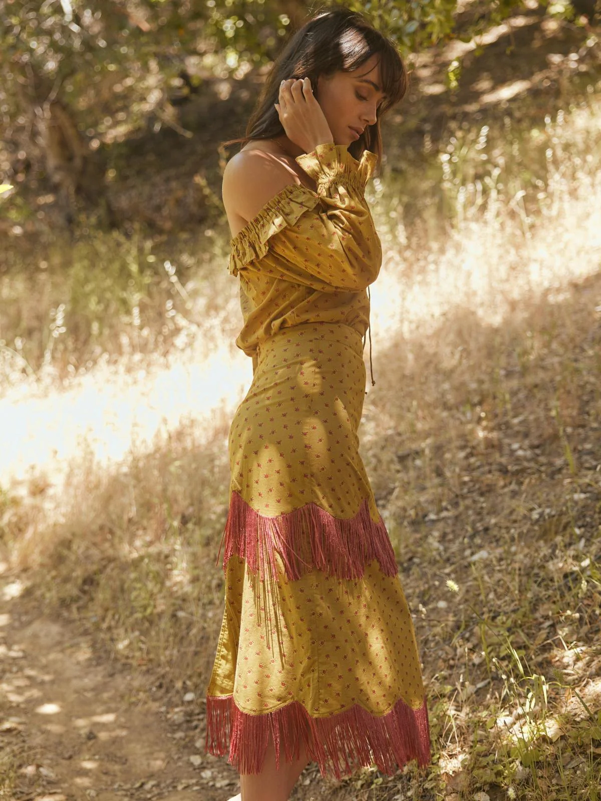 Liliana Peasant Top - Honeycomb/Mini Rose Floral - Image 6