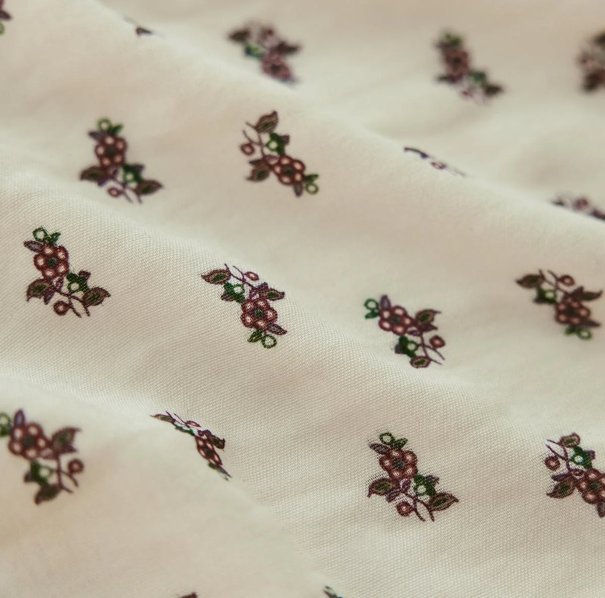 Rosie Pajama Top - Antique white & Crimson floral - Image 7